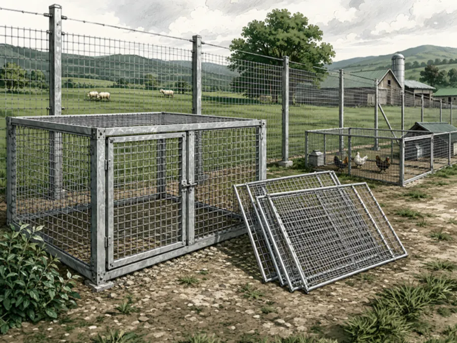 Tel kafes, hayvan kafesi ve çit sistemlerinde C-Ring bağlantı kullanımı