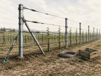 Telli terbiye sistemi kurulumu direk tel ankraj ve gerdirme