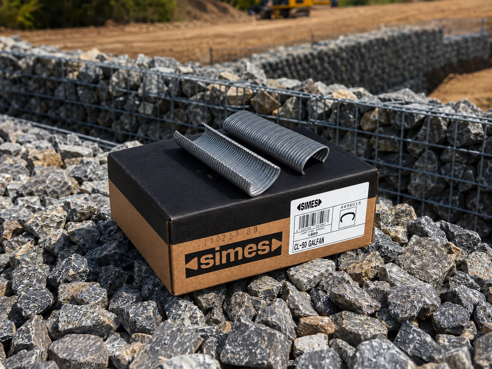 Simes CL50 Galfan kaplı 45 mm C-Ring gabion ve ağır tel örgü bağlantı klipsi