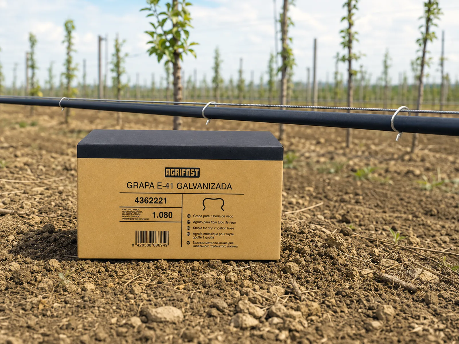 Agrifast E41 galvanizli damla sulama sabitleme klipsi