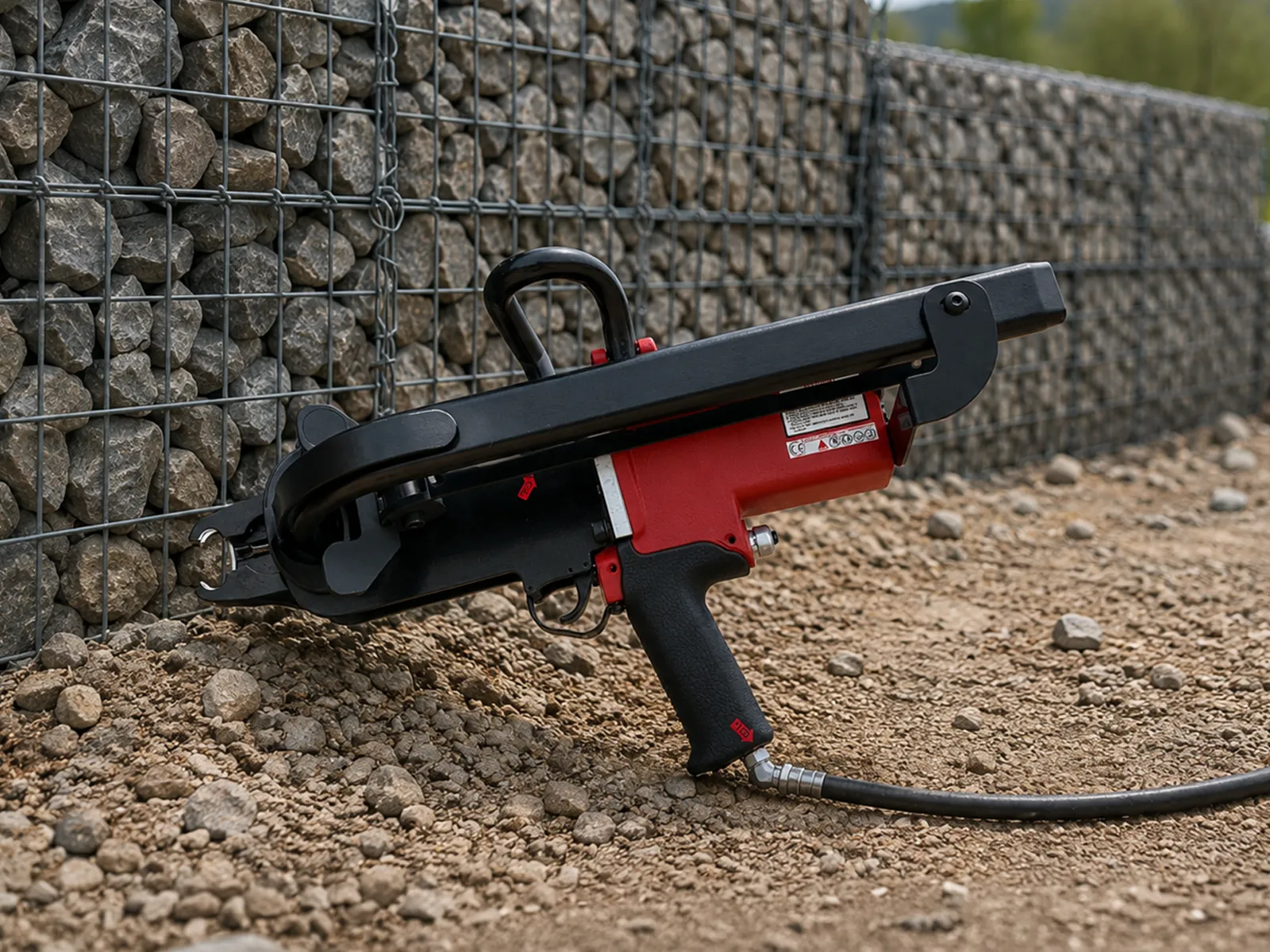 Simes SGN-50 havalı (pnömatik) gabion C-Ring sabitleme tabancası