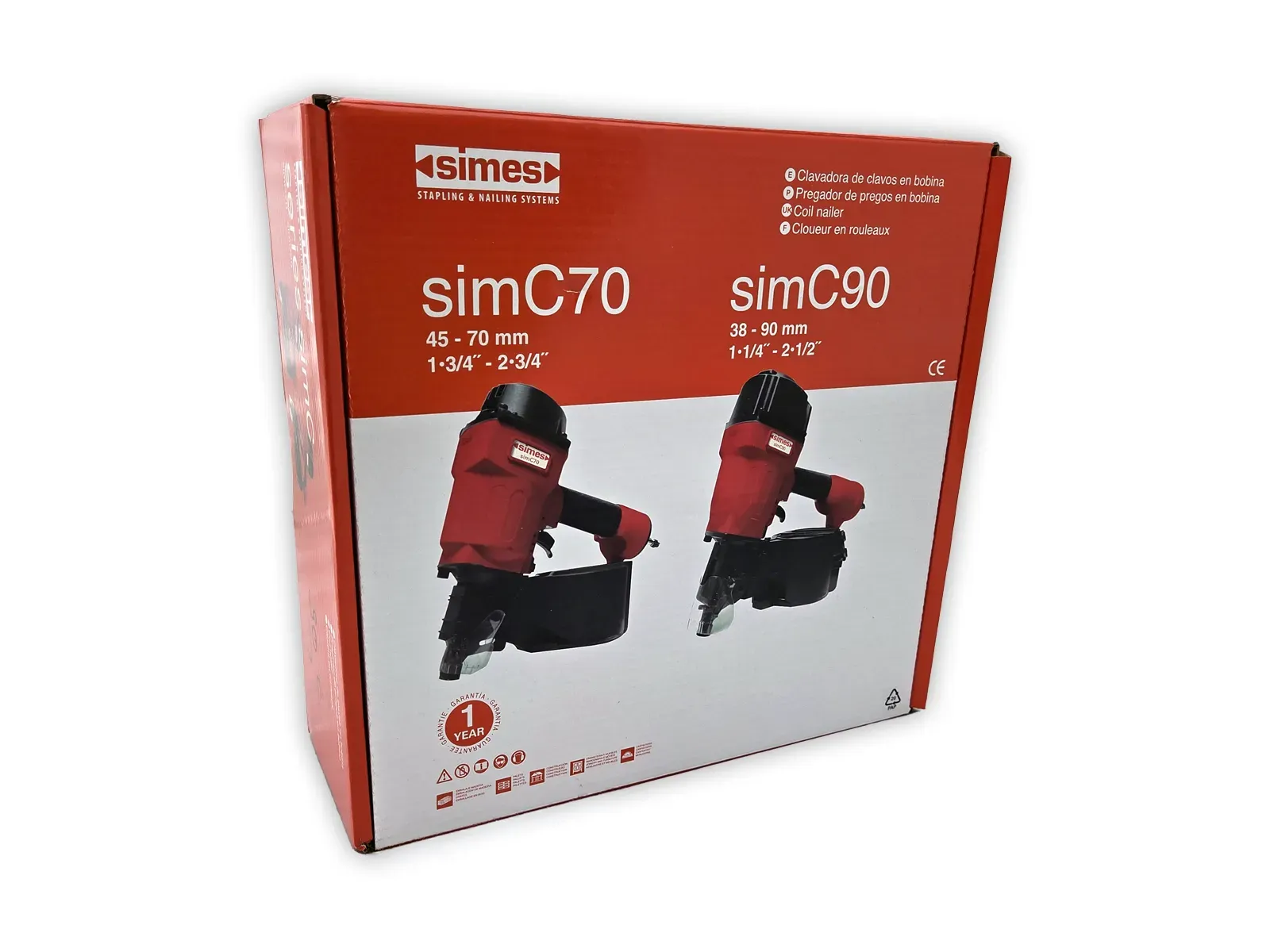 Simes Sim-C70 havalı çivi tabancası 45-70 mm rulo çivi palet ve sandık imalatı için