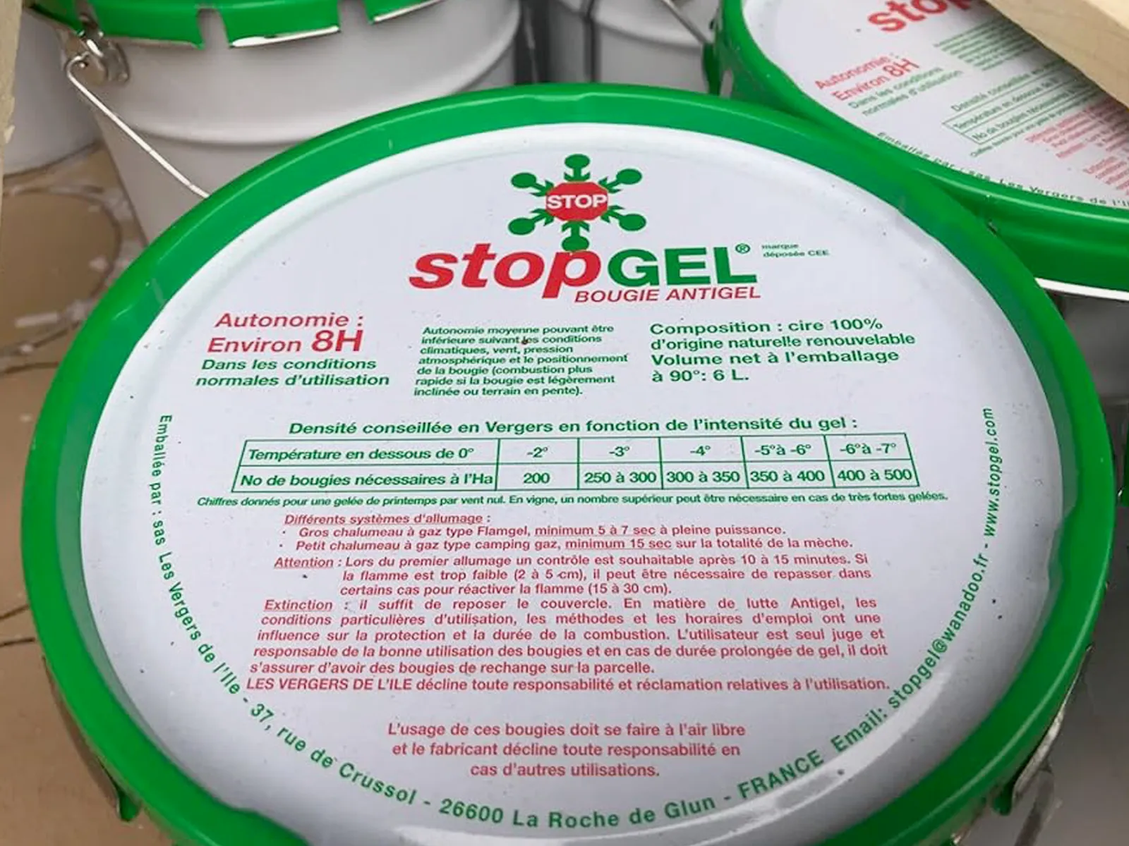 Stopgel Green %100 doğal kanola stearini 6 litre zirai don koruma mumu